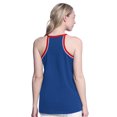 thumbnail image 2 of Women's G-III 4Her by Carl Banks Royal Chicago Cubs Curveball Racerback Tank Top, 2 of 2