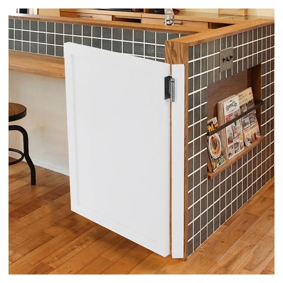 Swinging Doors Cafe Doors Solid Wood Swing Door Interior Saloon Half Door Partition Door with 1 Hinges for House Kitchen Shop Entrance Pub Porch (27.6x35.4in-White-2)