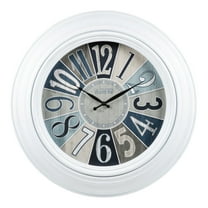La Crosse Clock 22-inch Lakeside White Quartz Analog Wall Clock, 404-3056