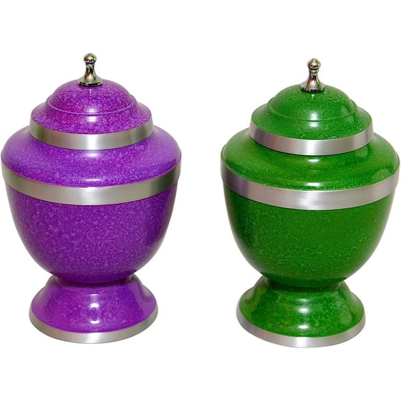 Aluminium Cremation Urn for Human Ashes Adult - Funeral Urn Handcrafted - Pet Memorial Urn for Ashes - Burial Urns - 4.5'' x 4.5'' x 7'' - 160lbs or 72kg - Bag Included