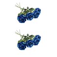 thumbnail image 4 of Rosas de Seda Artificiales Monstrate 10 unids/set Boda Color Azul, 4 of 6