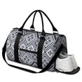 thumbnail image 2 of Boho Womens Gym Tote Duffle Bag with Wet Pocket & Shoe Compartment, Floral Checkered Travel Duffel Bag Overnight Weekender Hospital Tote Girls Workout Carry on Bag with Luggage Sleeve, 2 of 6