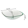 thumbnail image 4 of Aquaterior Bathroom Tempered Glass Vessel Sink Natural Clear Square Shape Transparent Basin, 4 of 10