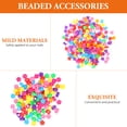 thumbnail image 2 of 4 Packs Adorable DIY Beads Bright Loose Beads Holes Spacer for Jewelry Making, 2 of 7