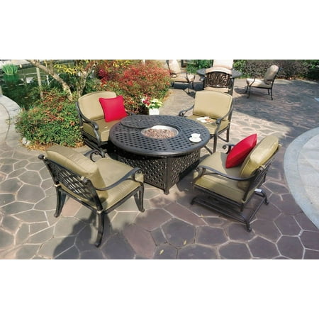 Nassau Patio - Nassau 5pc Patio Club Chair Set with 52