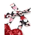 thumbnail image 6 of Aunavey Newborn Baby Girl Valentine's Day Outfit Heart Sequin Romper Tutu Dress Onesie Bodysuit, 6 of 7