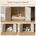 thumbnail image 6 of 2-in-1 Cat Tree with Hidden Litter Box Enclosure, Wooden Cat Tower & Litter Box Cabinet – Scratching Posts, Cat Condo Cave, Storage, Washable Cushion, 6 of 8