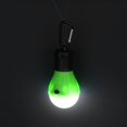 thumbnail image 1 of Lámpara colgante para tienda de campaña, 2 uds., 3 modos de luz de bombilla con mosquetón de emergencia (verde amarillo), 1 of 4