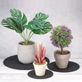 thumbnail image 6 of Uxcell Plant Coasters, 9 Pack Round Felt Flowerpot Drip Pad Mat, Black (8", 10", 12"), 6 of 7