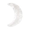 Focal, quartz crystal (natural), 35x22mm-38x25mm hand-knapped moon, B grade, Mohs hardness 7. Sold individually.1PK