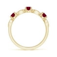 thumbnail image 2 of Angara Natural Round Ruby & Marquise Diamond Ring for Women in 14K Yellow Gold – July Birthstone Jewelry | Ruby and Diamond Ring (Ring Size - 8), 2 of 10