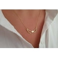 thumbnail image 2 of Hitanshu Jewels Round Cut Cubic Zirconia Women's Angel Wings Pendant Necklace 14K Yellow Gold Finish, 2 of 5