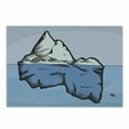 thumbnail image 1 of Ice Berg Cutting Board, Icy Formation Above and Below Water, Decorative Tempered Glass Cutting and Serving Board, in 3 Sizes, by Ambesonne, 1 of 2