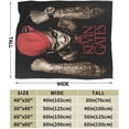 thumbnail image 4 of Kevin Rock Rapper Gates Blanket Soft Cozy Lightweight Warm Throw Blanket Bedroom Sofa Decorations All Seasons Blankets 80"X60", 4 of 6