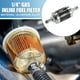 thumbnail image 2 of Filtros de combustible en línea universales para gasolina para motores pequeños, bicicleta, ATV, tono negro y plateado, 2 of 6