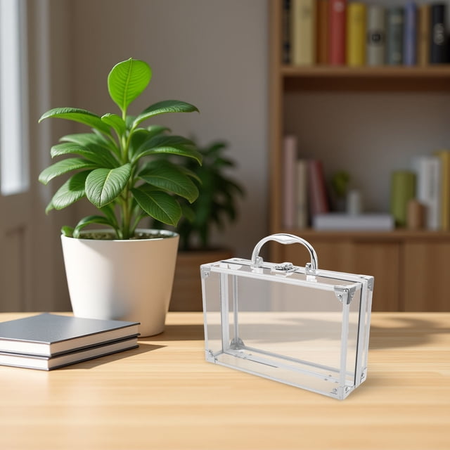 AURARMLET Organizador Transparente Para Con Asa Ideal Para Casa Y Protección Contra Humedad