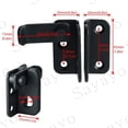 thumbnail image 5 of Sliding Door Lock Padlock Hasp Door Lock Latch Buckle Lock Anti-Theft Hook, Stainless Steel Matte Black Finish, 5 of 5