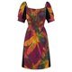 thumbnail image 5 of Vestido de manga corta magenta dorado con diseño de libélula colorida vestidos de noche para mujer ropa femenina, 5 of 6