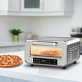 thumbnail image 3 of Kenmore Indoor Electric Pizza Oven - Cook 12" Pizza In Minutes | Heats To 750°F For Wood Fired Taste | Portable Countertop Pizza Maker | 5 One-Touch Presets | Pizza Stone & Peel | Stainless Steel, 3 of 8
