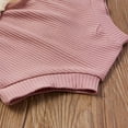 thumbnail image 4 of Wavsuf Newborn Outfits Set Short Sleeve Comfort Shorts Solid Pink Two Piece Sets Size 12-18 Months, 4 of 9