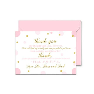 48 Pack Pink Blank Cards and Envelopes, 4x6 Printable Greeting Cards for  Baby Showers, Thank You Notes, Wedding Invitations, Birthdays 