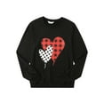 thumbnail image 6 of Mommy and Me Shirts Valentine's Day Family Matching Outfits Long Sleeve Hearts Print Sweatshirt Top for Women Girl (White, Medium), 6 of 9