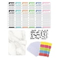 thumbnail image 1 of Carpeta de cuaderno A6 Cuero de PU con sobres con cremallera con bolsillos con pegatinas de letras Blanco Zulema Presupuesto de la carpeta, 1 of 8