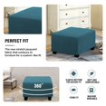 thumbnail image 3 of LNGOOR Square Ottoman Covers Ottoman Slipcovers Folding Storage Stool Furniture Protector Form Fit with Elastic Bottom  Stretch High Spandex Small Checks Jacquard Fabric Brown XL 35”- 44”, 3 of 6