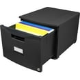 thumbnail image 2 of Storex One Drawer Mini File Cabinet with Lock, Legal/Letter, Black, 2-Pack, 2 of 7