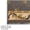 thumbnail image 5 of Custom Size Hallway Runner Rug Gray Color 26 or 31 inch Wide Select Your Length Non-Slip (Skid Resistance) Rubber Backing Trellis French Design, 5 of 6
