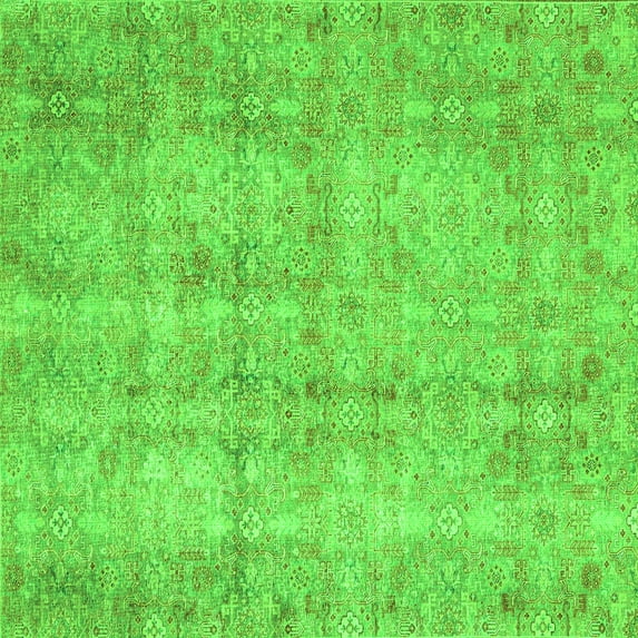 Ahgly Company Indoor Square Persian Green Traditional Area Rugs, 3' Square