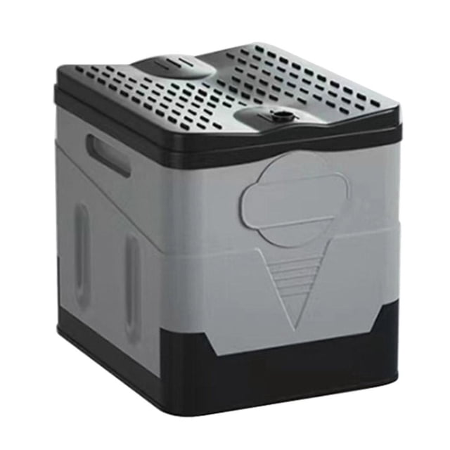 Inodoro Plegable para Exteriores Cubo Coche Acampar Senderismo Viajes (gris)