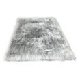 thumbnail image 5 of Soho Luxurious Faux Sheepskin Grey Shag Area Rug or Runner, 5 of 5