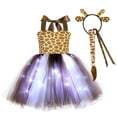 thumbnail image 1 of TJAZFJPA Robe de Pâques pour Fille Tout-Petit Robe de Fête Sans Manches à Led pour Fille Tout-Petit Robe Tutu en Maille avec Animaux de Dessin Animé Robe de Pâques pour Tout-Petit, 1 of 4