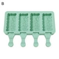 thumbnail image 2 of Popsicles Mold, Ice Cream Mold Cake Pop Mold 4 Cavities Silicone Popsicle Molds Maker, Easy Release Ice Pop Cream Molds for DIY Ice Popsicle, Multi-style Optional, 2 of 8