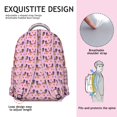 thumbnail image 5 of Pink Dachshund Chips Backpack for School,Cute School Bag,Schoolbag with Adjustable Shoulder Straps & Padded Back,15.3"x11"x7.1".﻿, 5 of 6