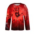 thumbnail image 5 of Halloween Cardigan for Women Funny Halloween Party Graphic Womens Cardigan Sweaters Open Knit Utton Down Cropped Long Sleeve Fall Winter Trendy Plus Size Cardigan Sweaters Red 5XL, 5 of 6