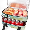 thumbnail image 5 of Dragonfly Double Layered Insulated Refrigerated Large Capacity Lunch Bag with Two Compartments - 7.1x11.4x16.1 Inches, 5 of 6