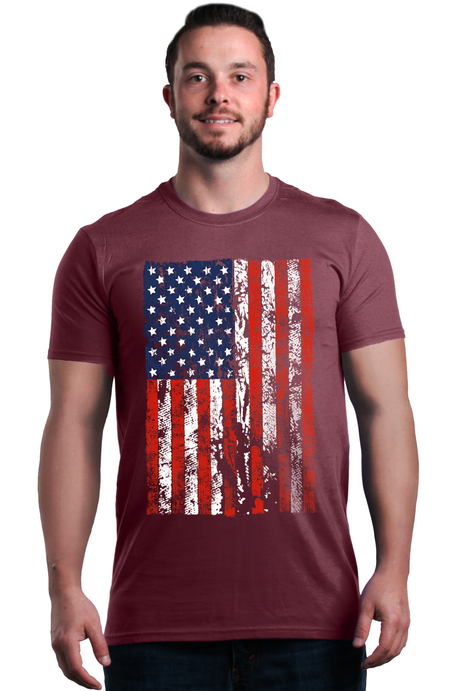 Shop4Ever Men's United States of America Flag USA 4th of July Graphic T ...