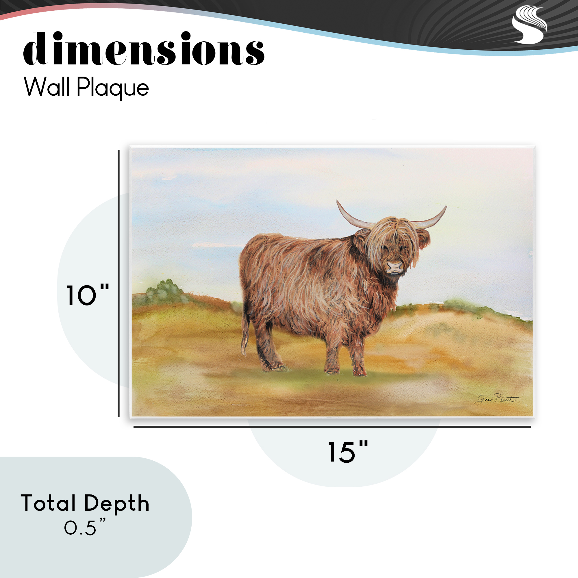 Farm Animal In Pasture Wall Plaque Art, design by Jean Plout