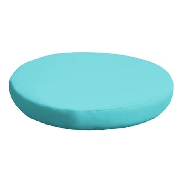 Housse pour Ottoman Rond Coussins en Résine 6 Pouces d'Épaisseur en Aruba Turquoise