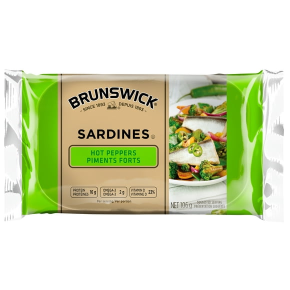 Sardines Brunswick avec piments forts 106 g