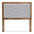 thumbnail image 2 of Baxton Studio Iden Light Grey and Walnut Brown Finished Wood Twin Size Headboard, 2 of 7