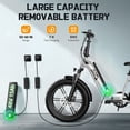 thumbnail image 4 of TST Electric Bike for Adult,750W Motor 48V/15AH,Tested to UL2849 Standard by SGS, 20"x4" Fat Tire Mountain E-bike, Hydraulic Disc Brakes, APP Control, 4 of 8