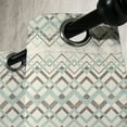 thumbnail image 4 of Ambesonne Chevron Grommet Curtain, Vintage Zigzag Lines, 50" x 63", Almond Green Brown Cream, 4 of 6
