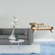thumbnail image 2 of Figura De Bailarina Moderna Creativa, Escultura Artística Y Sofá Cama De Madera En Miniatura, Accesorios De Bricolaje Para Dormitorio, Oficina, Casa De Muñecas, Decoración De Habitación, 2 of 8