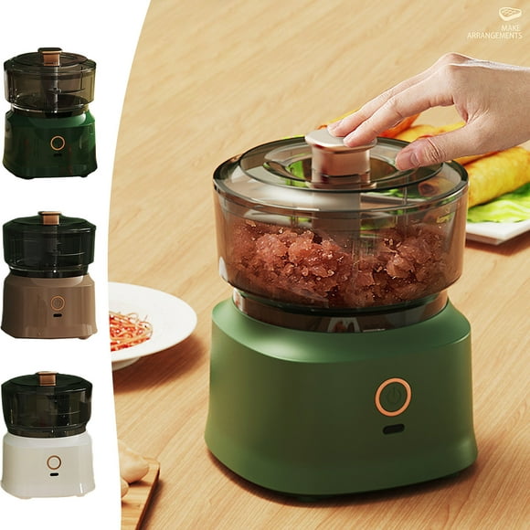 Mini cortador de comida recargable USB - Molinillo portátil de ajo y verduras de 350 ml para cocina, acampada y comida para bebés