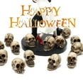 thumbnail image 3 of comerut 20Pcs Skull Ornament Exquisite Realistic Synthetic Resin Mini Skull Figurines for Photo Props Halloween Decorations, 3 of 7