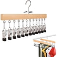 thumbnail image 3 of Closet Organizer with 10 Clips, Space Saving Pants Hanger with Clips, 360° Rotating Vertical Wardrobe Organizer for Skirts, Leggings & Scarves, 3 of 5