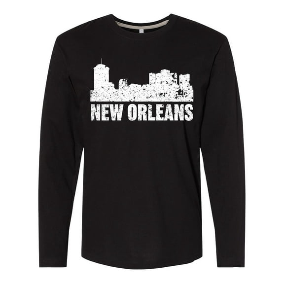 Inktastic New Orleans Skyline Grunge Long Sleeve T-Shirt